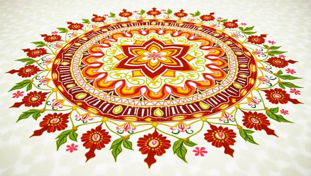 Diwali Rangoli Design art, png