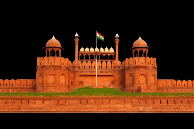 Red fort india flag, Old Dilhi, History png