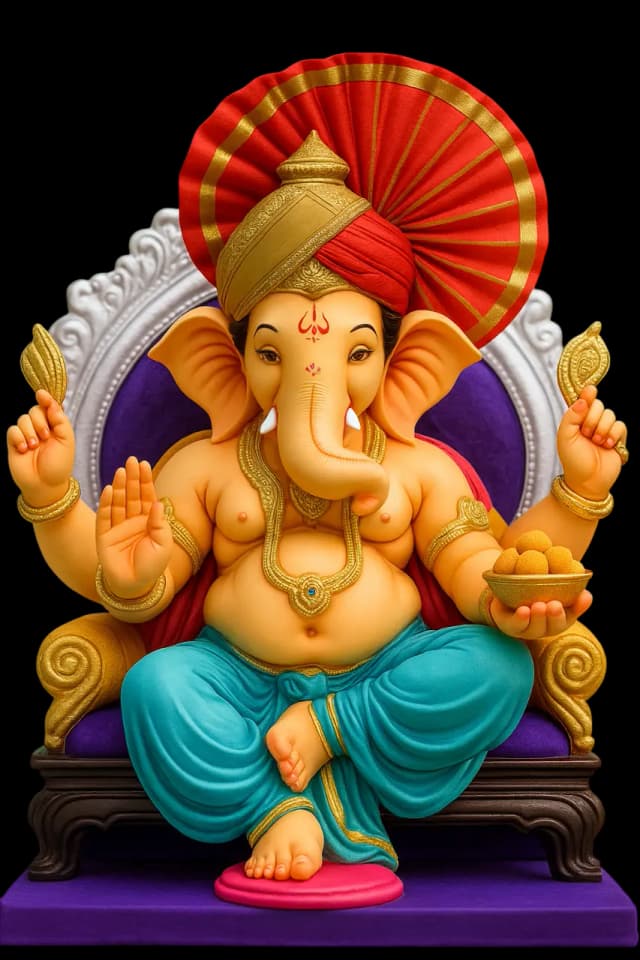 Ganesh Murti, No background image, Ganesh murti png